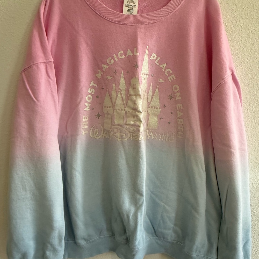 Pink and Blue Disney World Sweatshirt